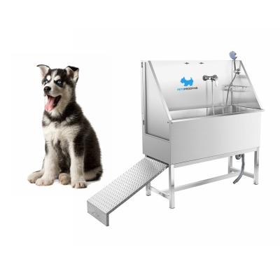 China Durable Petsproofing Dog Grooming Tub Stainless Steel Tub For Pet SPA Shower Large Dog Grooming Tub for sale