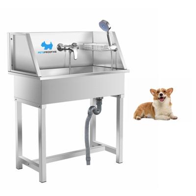 China Petsproofing Stainless Steel Dog Tub Pet Grooming Wash Station Small Size Viable Wholesale Customized for sale