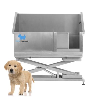 China Factory Viable Wholesale Customized Most Competitive Price Stainless Steel Electric Pet Spa Tub Dog Grooming Bathing Tub Supplier for sale