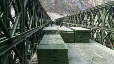 China Componentes modulares del puente de Bailey, tipo soldado con autógena cubierta de acero compuesta del doble en venta