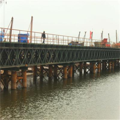 China Hot Dip Galvanized Floating Pontoon Bridge Bailey Type Temporary Road Bridge for sale