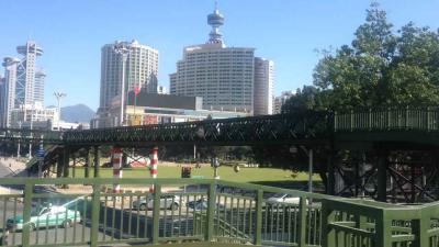 China Puente peatonal temporal verde antioxidante, puente de la estructura de acero de la construcción en venta