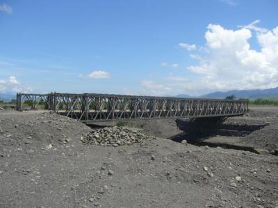 China Fácil instale puente de braguero de Bailey del tipo único de los SS de los puentes modulares del acero el solo en venta