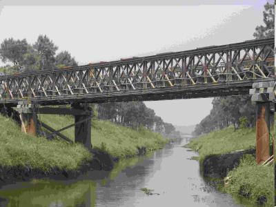 China Universal Surface Painted Long Span Bridge , Temporary Modular Bridge For Engineering for sale