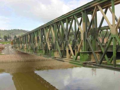 China Temporary Movable Modular Steel Bridges 45 Meters Span Truss Type Bailey Bridge for sale