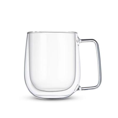 China 250ml Sustainable Bulk Coffee Mugs Double Glass Cup Clear Glass Coffee Mugs for sale