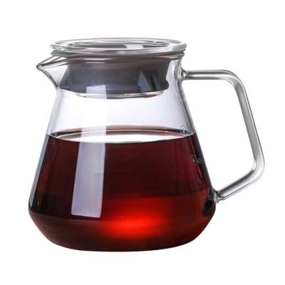 China Sustainable Glass Coffee Server Pour Over Coffee Maker Borosilicate Glass Coffee Pot for sale