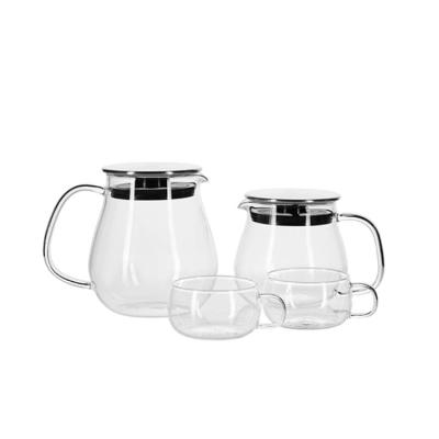 China Sustainable Teapot Modern Teapot Set Glass Teapot With Infuser for sale