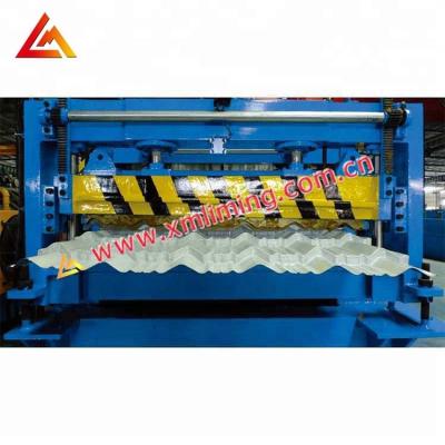 China Hotels Metal Glazed Steel Roof Tile Making Roll Forming Machine For Tile Roof Profile for sale