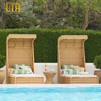 China Modern All Weather Garden Set Rattan Wicker Outdoor Patio Lounge Daybed for sale