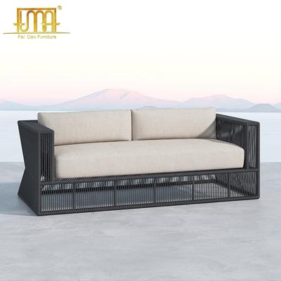 China Modern Wicker Garden Furniture Set Rattan Outdoor Rope Sofa Set for sale