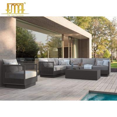 China Sofa Set Wicker Outdoor Rattan Modern L Shaped Furniture Outdoor Garden Sofa for sale