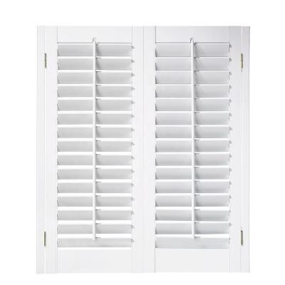 China European Standard Modern Luxury Homeland Security Jalousie Plantation Window Wooden Shutters for sale