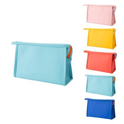 China Factory Supply Good Price Luxury PU Handled Makeup Cosmetic Bag for sale