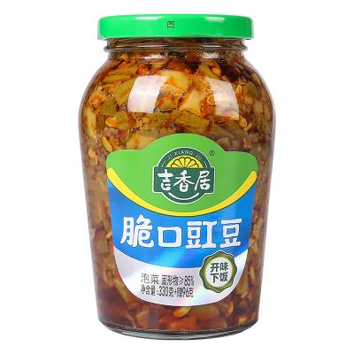 China Turnip 2022 Factory Wholesale Jixiangju Crisp mouth cowpea 330G  Mustard  Brand pickle for sale