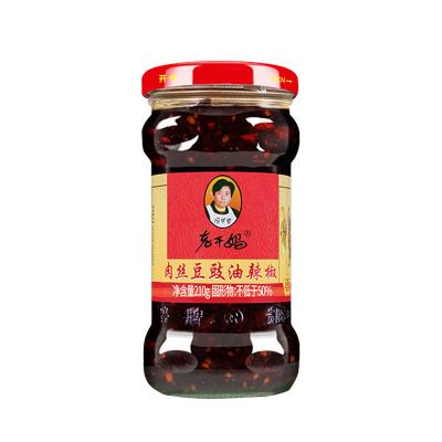 China Factory wholesale Tao Huabi Pork shredded black bean sauce chili 210g Pork Bean Drum Sauce laoganma 6921804700207 for sale