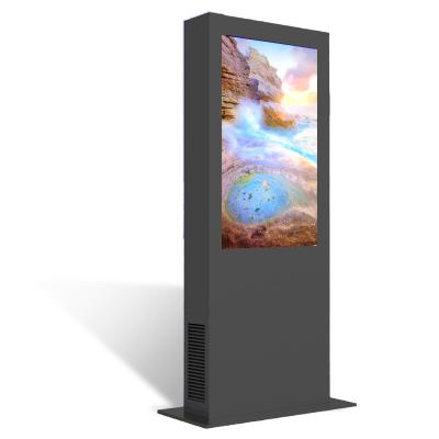 China Sunlight Readable Outdoor LCD Digital Signage Kiosk 75 Inch High Brightness for sale