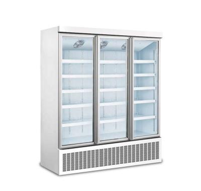 China Absorption 3 Door Beverage Cooler Commercial Supermarket Beverage Refrigerated Showcase for sale