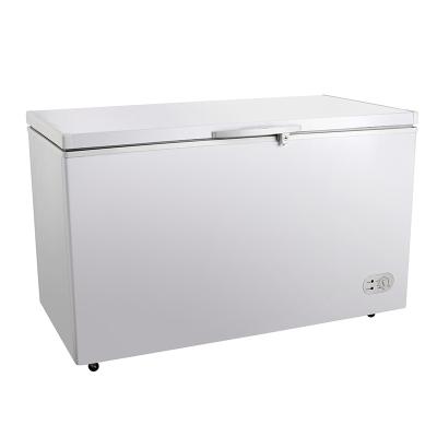 China Defrost Top Open Single Door Deep Chest Freezer With Lock LED Light Single Large Temperature Freezer for sale