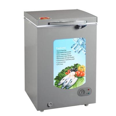 China Defrost 110L Portable Chest Freezer Top Open Single Door Mini Deep Freezer for sale