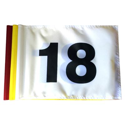 China Wholesale High Quality Durable Custom Golf Tube Flag Customized Polyester Number Nylon Flags for sale