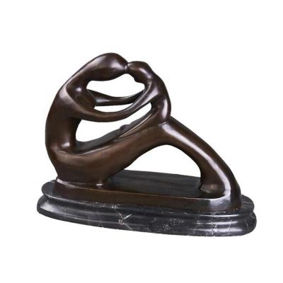 China TPY-183 Mother Son Statue Europe SHTONE Brass Figure Sculpture In Abstract Home Decor for sale