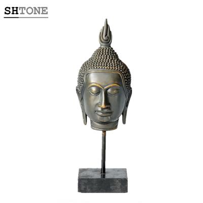 China Europe SHTONE Buddha Statue WY-026 Decor Buddha Head Figurines Gautama Buddhist Home Sculptures for sale