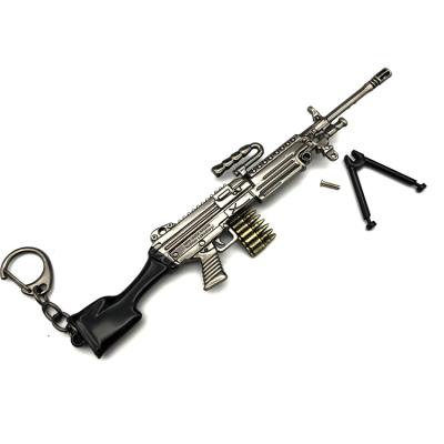 China Souvenir Item/Wholesale Custom Gifts Gun Shape Metal Key Chain Supplier High Quality Shtone Promotional PUBG M249 For Gifts for sale