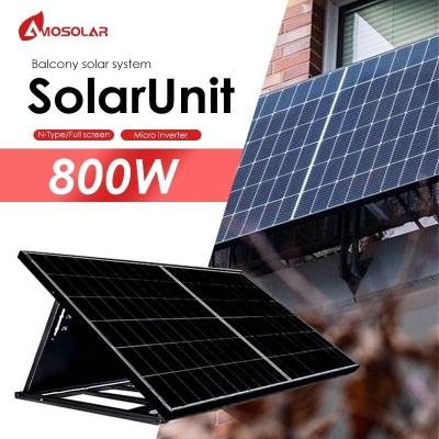 China 1000w 600w 800w Amosolar SolarUnit EU Stock Garden Balcony Solar Panel System for Home for sale