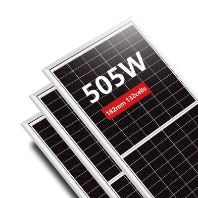 China Amosolar Mono Half 182mm 480W 485W 490W 495W 500W 505W A Grade 132 Cells Solar Panel Module for sale