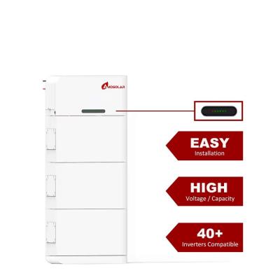 China High Voltage Control System Stacked 10.24-25.6kWh Lithium Battery for Solar Energy Storage for sale