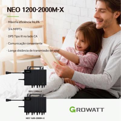 China Painel Solar Growatt Micro Inverter 1800w 2400w 3000w para Instalação Solar de Balcão à venda