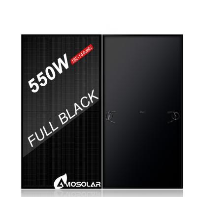 China 550w Painel solar preto completo HJT Painel de energia solar monocristalino 540 Watt 560w Rotterdam à venda