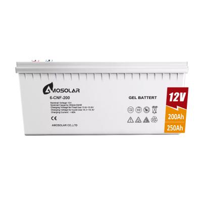 中国 NO 充電可能なアモソラージェル電池 12V 200Ah 250Ah 300Ah 家庭用太陽光パネル貯蔵用 販売のため