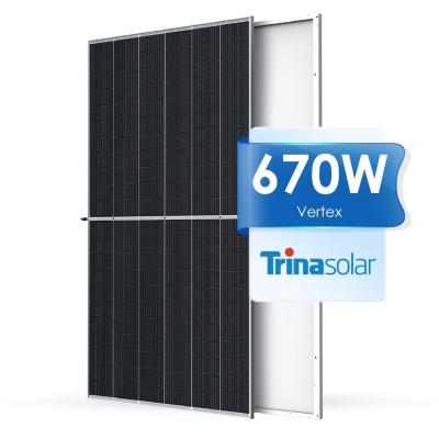 China Los paneles solares de Trina Vertex S TSM 450W 500W 550W 600W 670W 144 Células Módulo fotovoltaico mono medio cortado en venta