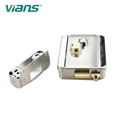 China 12V CE Certificate Stainless Steel Rim Door Lock Electric Smart Rim Lock Security Easy Installation for sale