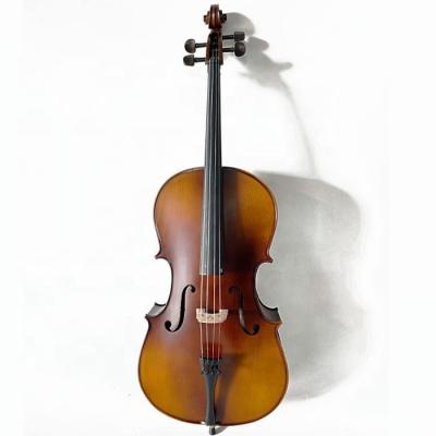 China Flawless Hot Selling Ebony Fingerboard Colored Matte Coffee Wooden Cello for sale