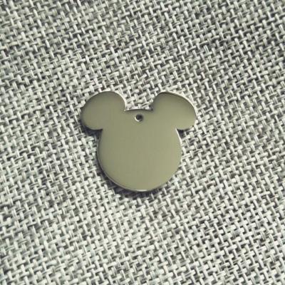 China White Key Piece Fashion Jewelry Stainless Steel Jewelry Mickey Mouse Shape Pendant Charm for sale