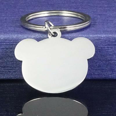 China Fashion jewelry white stainless steel mickey mouse key tag chain for sale