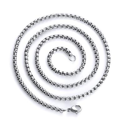 China TRENDY 316L Stainless Steel Jewelry Square Rolo Necklace Chain for sale