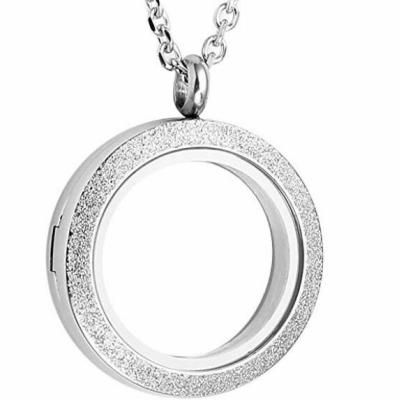 China Stainless Steel Stainless Steel Pendant Coin Holder Floating Glass Pendant for sale