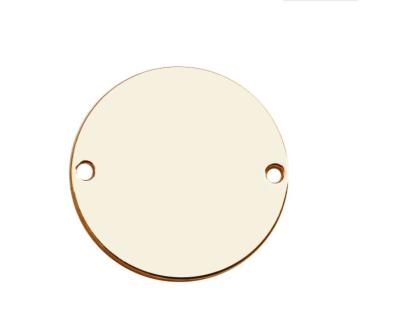 China No limitation 316 stainless steel jewelry gift metal logo blank label custom engraved gold round jewelry tag for sale