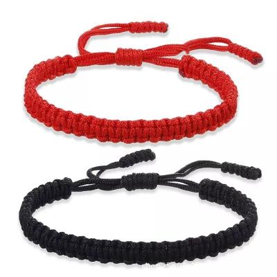 China Handmade Lucky Red String Rope Woven Braided Bracelet FASHIONABLE Adjustable Jewelry Rope Bracelets Friendship For Women Men for sale