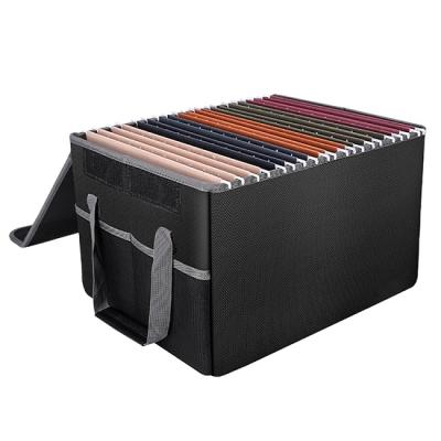 China Zipper Closed Fireproof Waterproof Home Office Valuables Storage Box File Organizer Passport Cards Storage Box Document Box for sale