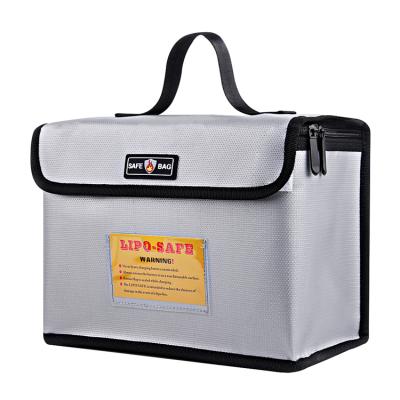 China Fireproof Explosion Proof Zipper Safe Carrying Closed OEM Lipo Bags Flame Retardant Battery Storage Bag for sale