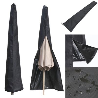 China Modern 420d Oxford Cloth Sunshade Cover High Quality OEM Waterproof Patio Umbrella Covers Outdoor Zipper Garden Umbrella Cover for sale