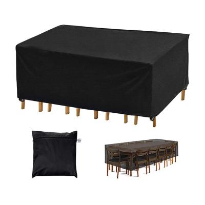 China OEM 600d Oxford Waterproof Fabric Furniture Waterproof Patio Coffee Table Cover For All Seasons Customized Size Furniture Table Cover for sale