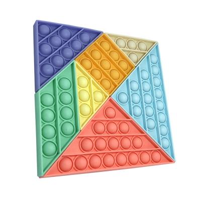 China Tangram Puzzle Boys Stir Sensory Toys Puzzle Jumping Tangram Puzzle He Push Puzzle Jumping Person Toy for sale