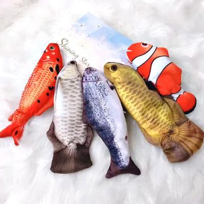 China Flippity Automatic Fish Stocked Toy Cat Interactive Cat Fishing Soft Toy Fish Cat Toy for sale