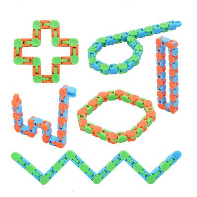 China Stir Chain Toy Wholesale 24 Track Wacky Wacky Stirring Person Toy Decompression Toy Magic DIY Collected for sale